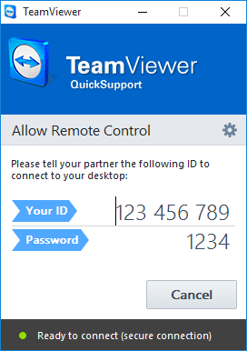 get quick online backup support through teamviewer